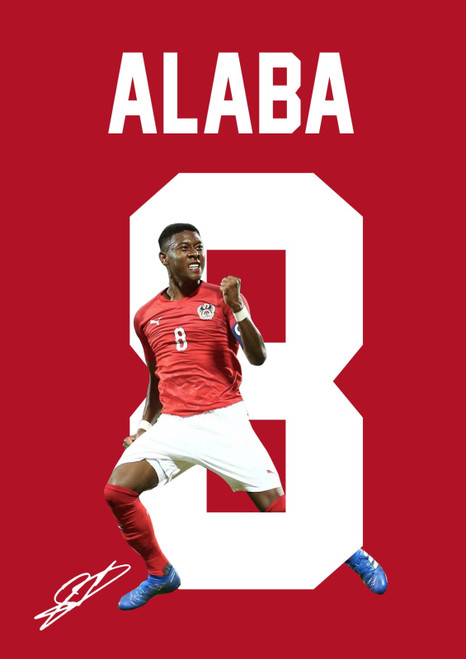 David Alaba printed autograph poster print