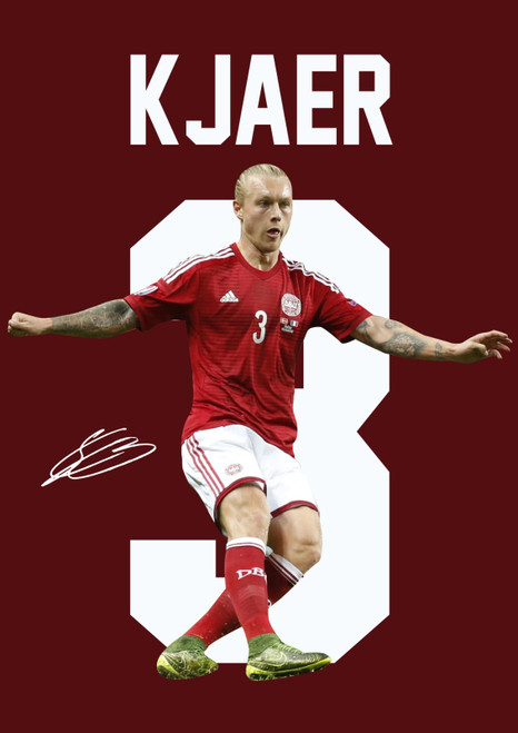 Simon Kjær printed autograph poster print