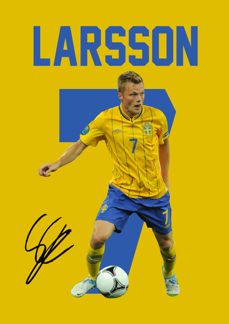 Sebastian Larsson printed autograph poster print