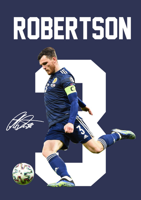 Andrew Robertson printed autograph poster print