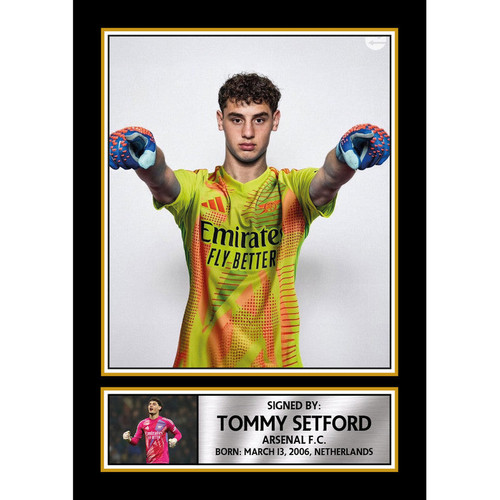 Tommy Setford printed autograph poster print