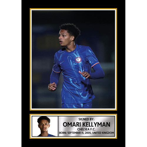 Omari Kellyman printed autograph poster print