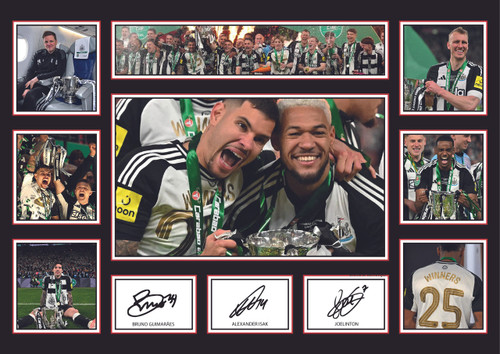 Newcastle United Champions Team 2025 printed autograph poster print
