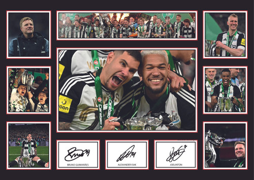 Newcastle United Champions Team 2025 printed autograph poster print