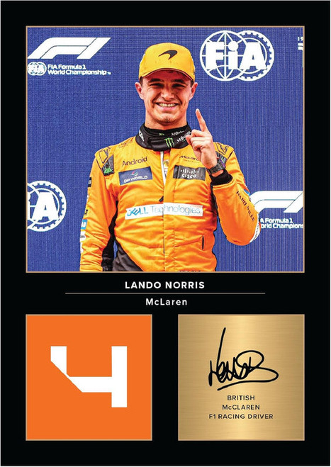 Lando Norris Printed Autograph Poster Print