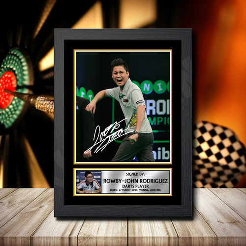 Rowby-John Rodriguez printed autograph poster print