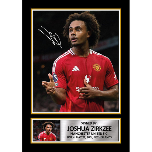 Joshua Zirkzee printed autograph poster print