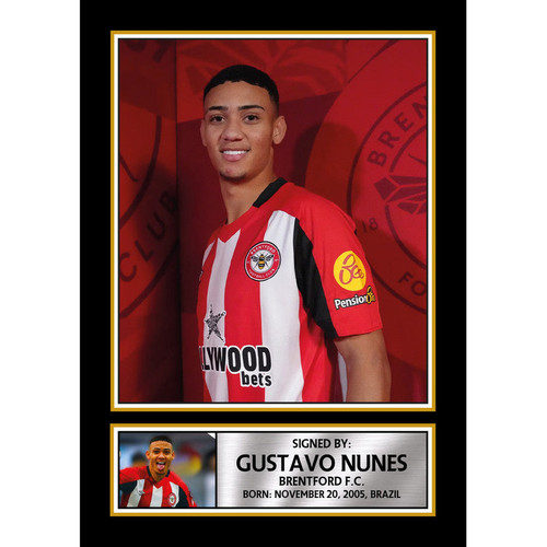Gustavo Nunes printed autograph poster print