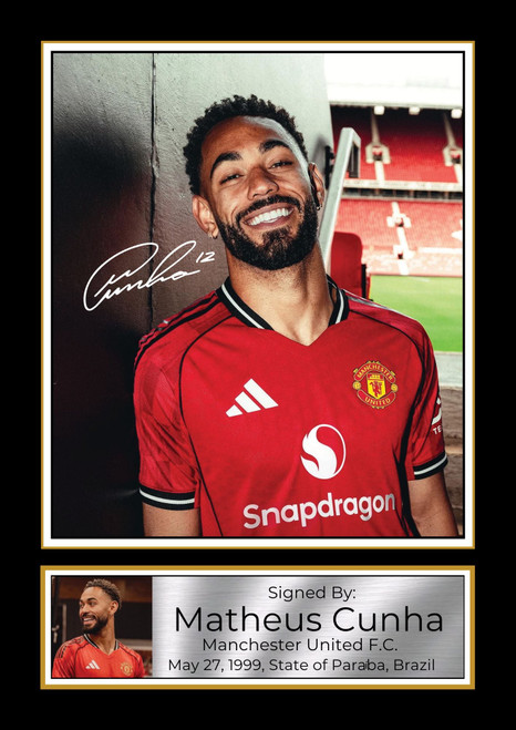 Matheus Cunha printed autograph poster print