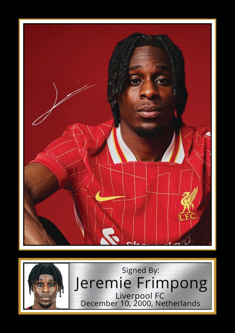 Jeremie Frimpong printed autograph poster print
