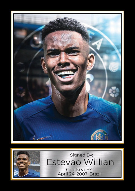 Estevao Willian printed autograph poster print