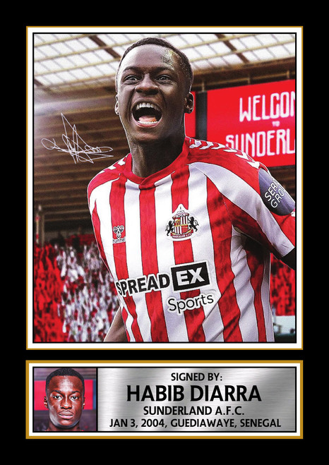 Habib Diarra Poster Print printed autograph poster print