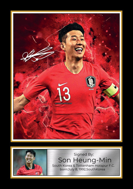 Son Heung-Min printed autograph poster print