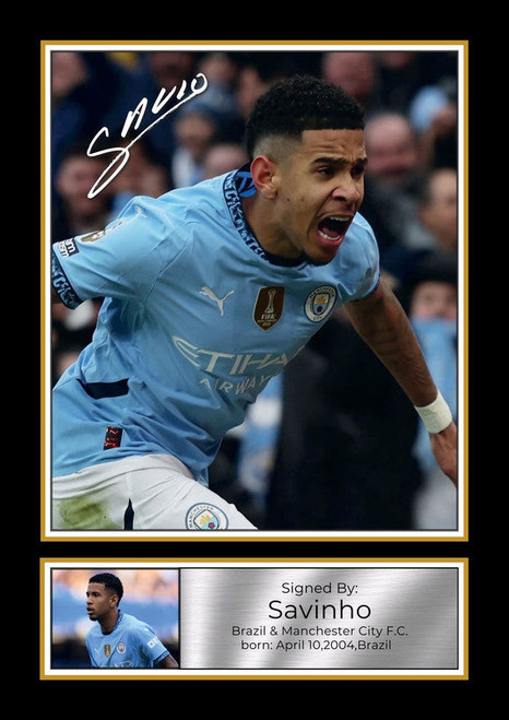 Savinho printed autograph poster print