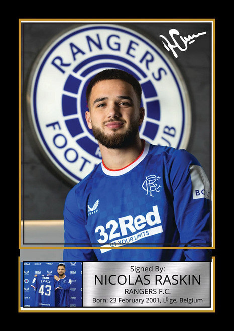 Nicolas Raskin printed autograph poster print
