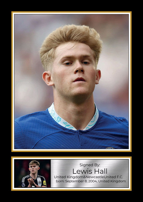 Lewis Hall printed autograph poster print