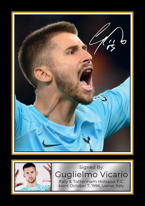 Guglielmo Vicario printed autograph poster print