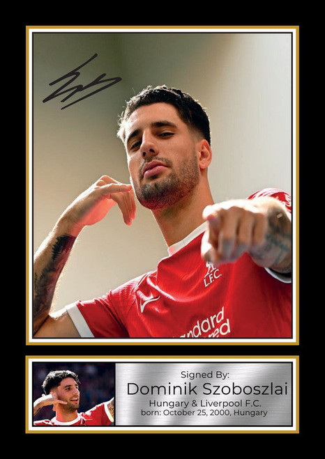 Dominik Szoboszlai printed autograph poster print