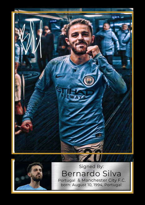 Bernardo Silva printed autograph poster print