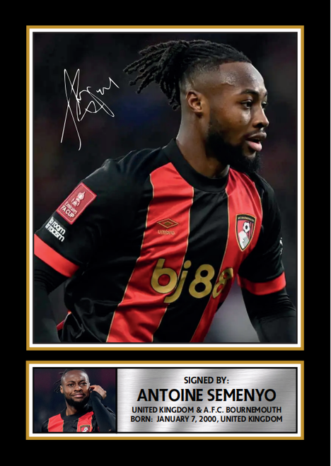 Antoine Semenyo printed autograph poster print