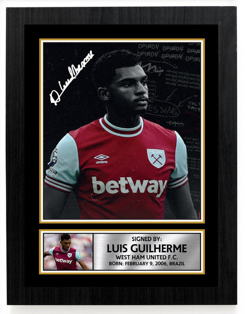 Luis Guilherme printed autograph poster print
