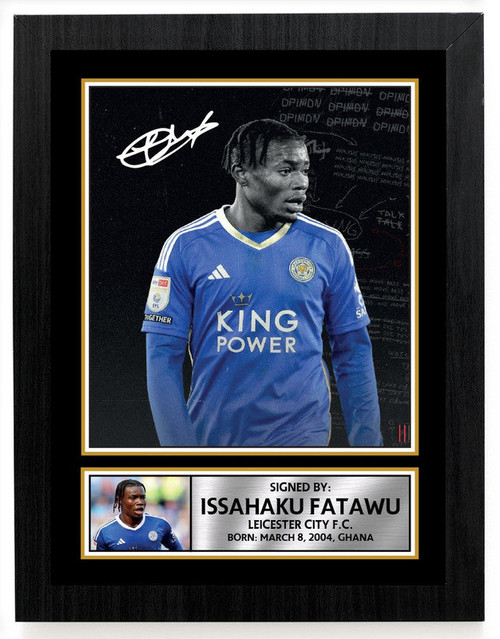 Issahaku Fatawu printed autograph poster print