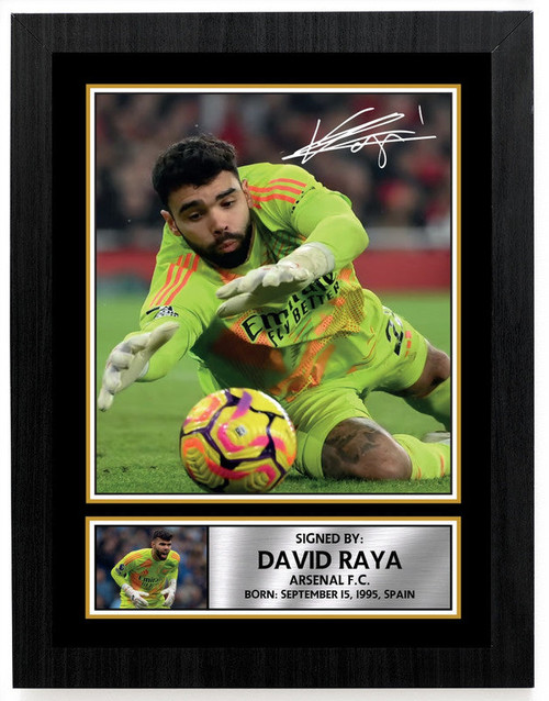 David Raya Arsenal F.C. Poster Print printed autograph poster print