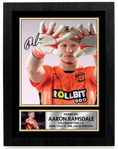 Aaron Ramsdale Printed Autograph Poster Print - Arsenal & England Goalkeeper - Framed or Unframed