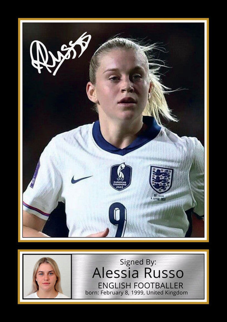Alessia Russo printed autograph poster print