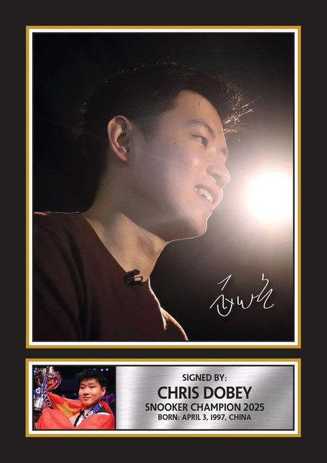 Zhao Xintong Printed Autograph Poster Print – Snooker Star Wall Art – Gift for Snooker Fans