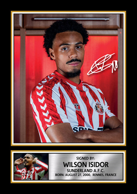 Wilson Isidor printed autograph poster print