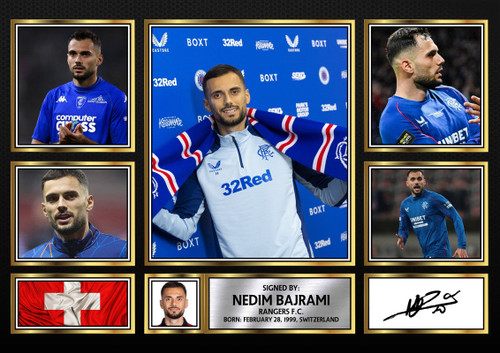 Nedim Bajrami printed autograph poster print