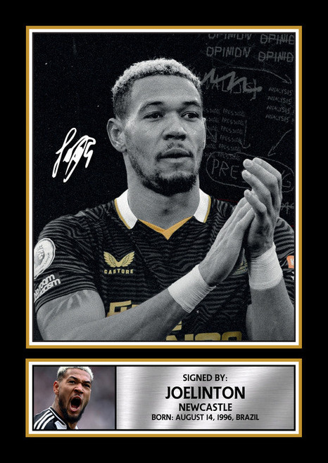 Joelinton printed autograph poster print