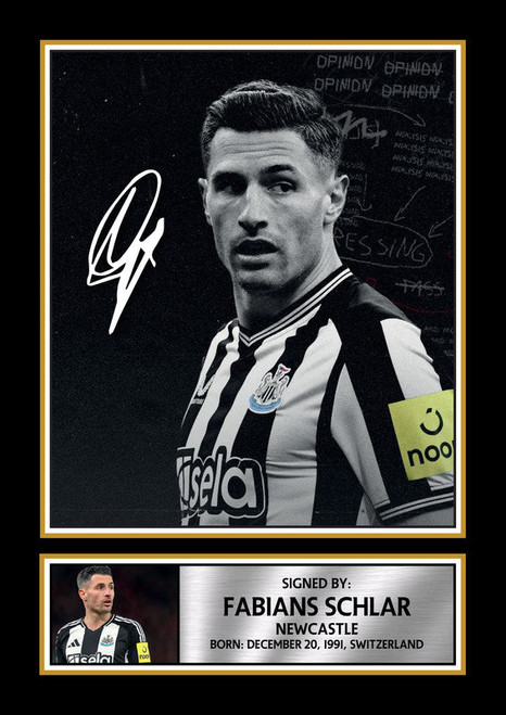 Fabian Schär printed autograph poster print