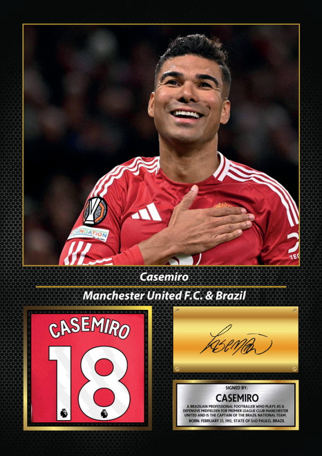 Casemiro printed autograph poster print