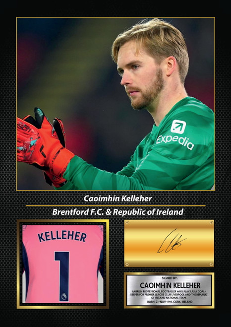Caoimhín Kelleher printed autograph poster print
