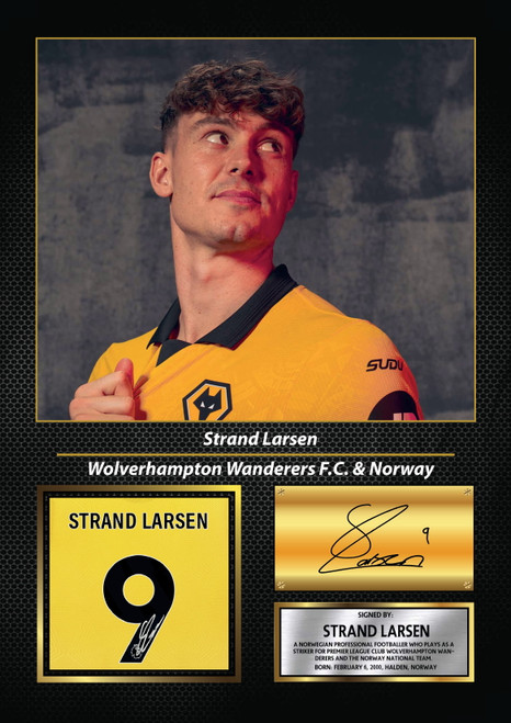 Strand Larsen printed autograph poster print