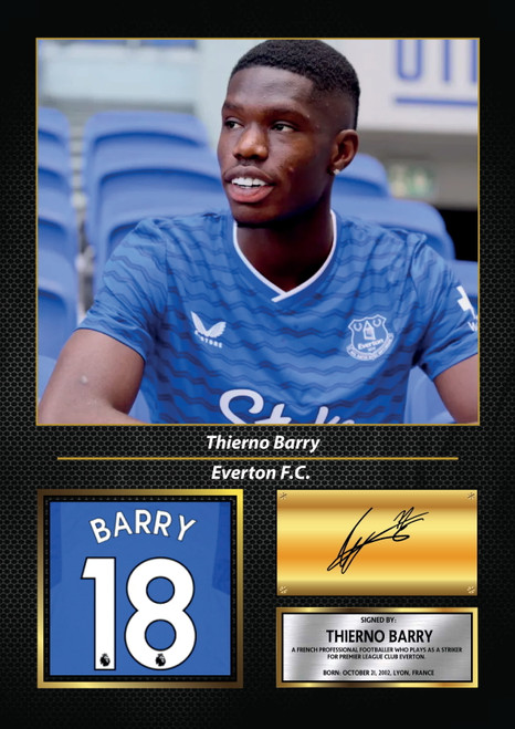Thierno Barry printed autograph poster print