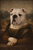 Mona Lisa Bulldog Portrait Poster - Funny Renaissance Bulldog Wall Art