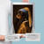 Girl with a Pearl Earring Dog Poster - Vermeer Inspired Cavalier King Charles Dog Wall Art
