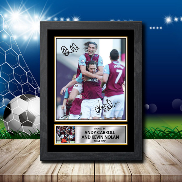 Andy Carroll And Kevin Nolan 1 - Signed Autographed Footballers Star Print