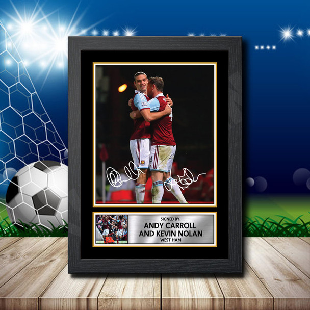 Andy Carroll And Kevin Nolan 2 - Signed Autographed Footballers Star Print