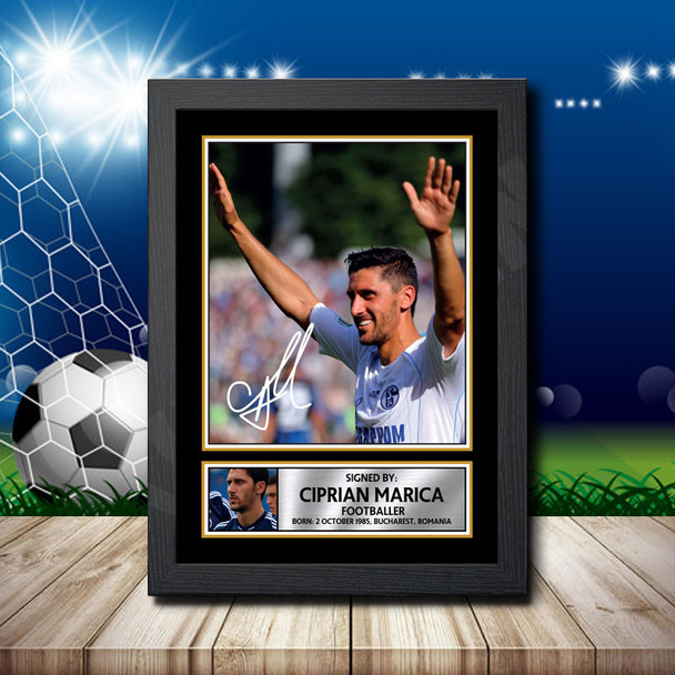 Ciprian Marica 2 Signed Autographed Footballers Star Poster Print Framed Merch Gift