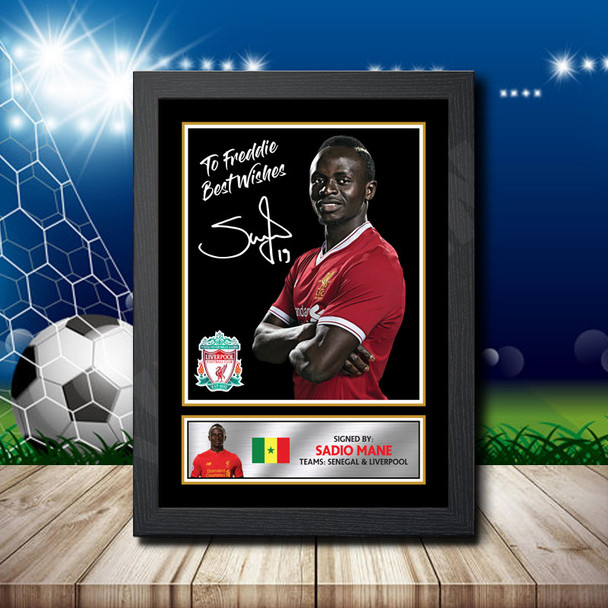 Sadio Mane Silver - Signed Autographed Footballers Star Print