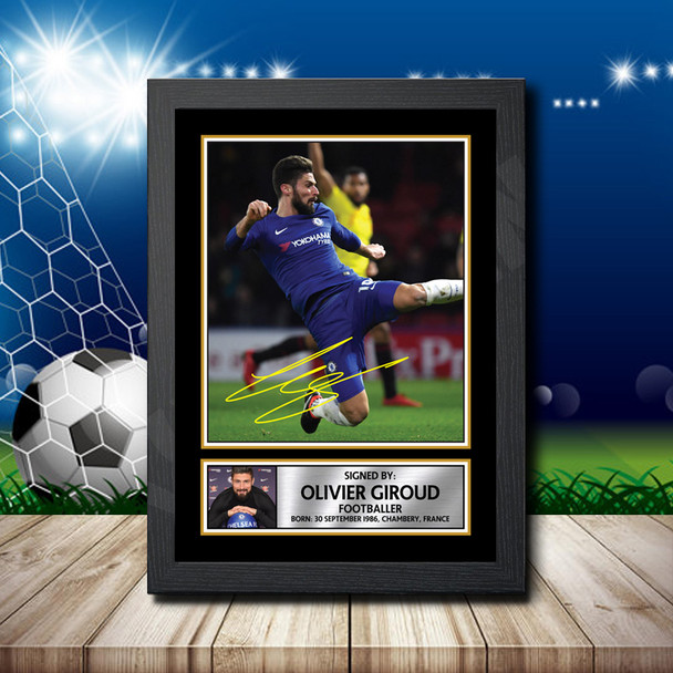 Olivier Giroud - Signed Autographed Footballers Star Print