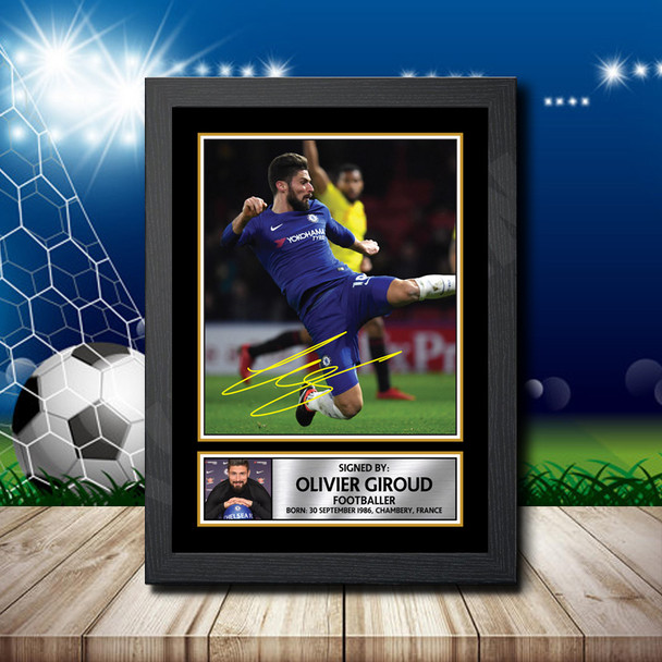 Olivier Giroud 3 - Signed Autographed Footballers Star Print