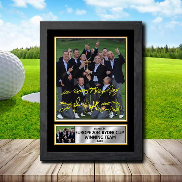 Europe 2014 Ryder Cup Winning Team 2 - Signed Autographed Golfer Star Print