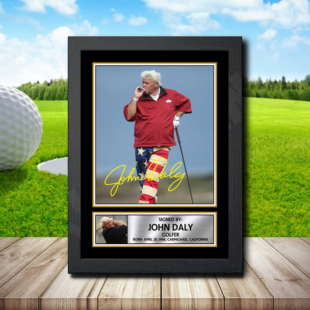 John Daly - Signed Autographed Golfer Star Print