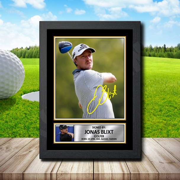 Jonas Blixt - Signed Autographed Golfer Star Print