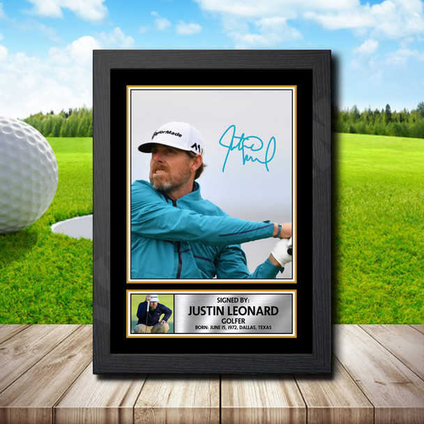 Justin Leonard - Signed Autographed Golfer Star Print